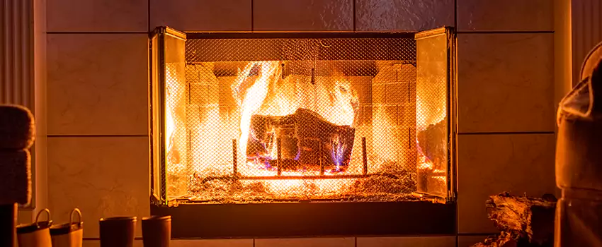 Mendota Hearth Landscape Fireplace Installation in Pittsfield, Massachusetts